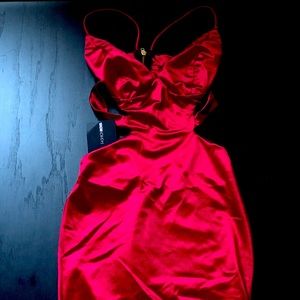 Fashion Nova social hour satin midi dress